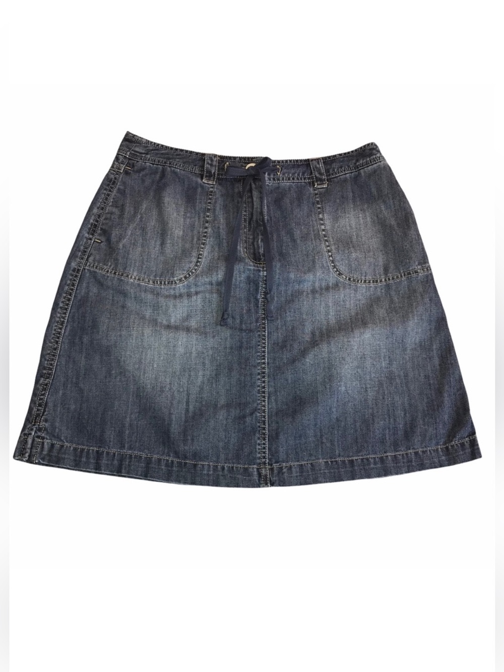 Talbots Denim A-Line Skirt in Blue